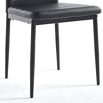 【4脚】【ブラック】ダイニングチェア 椅子 イス レザー 食卓椅子 レトロ 北欧 Amazon｜ダイニングチェア 4脚セット レザー 椅子 イス 食卓椅子